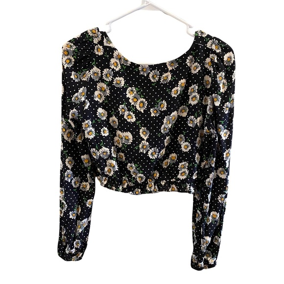 ZARA Daisy Floral Spotted Cropped Top - Picture 8 of 10